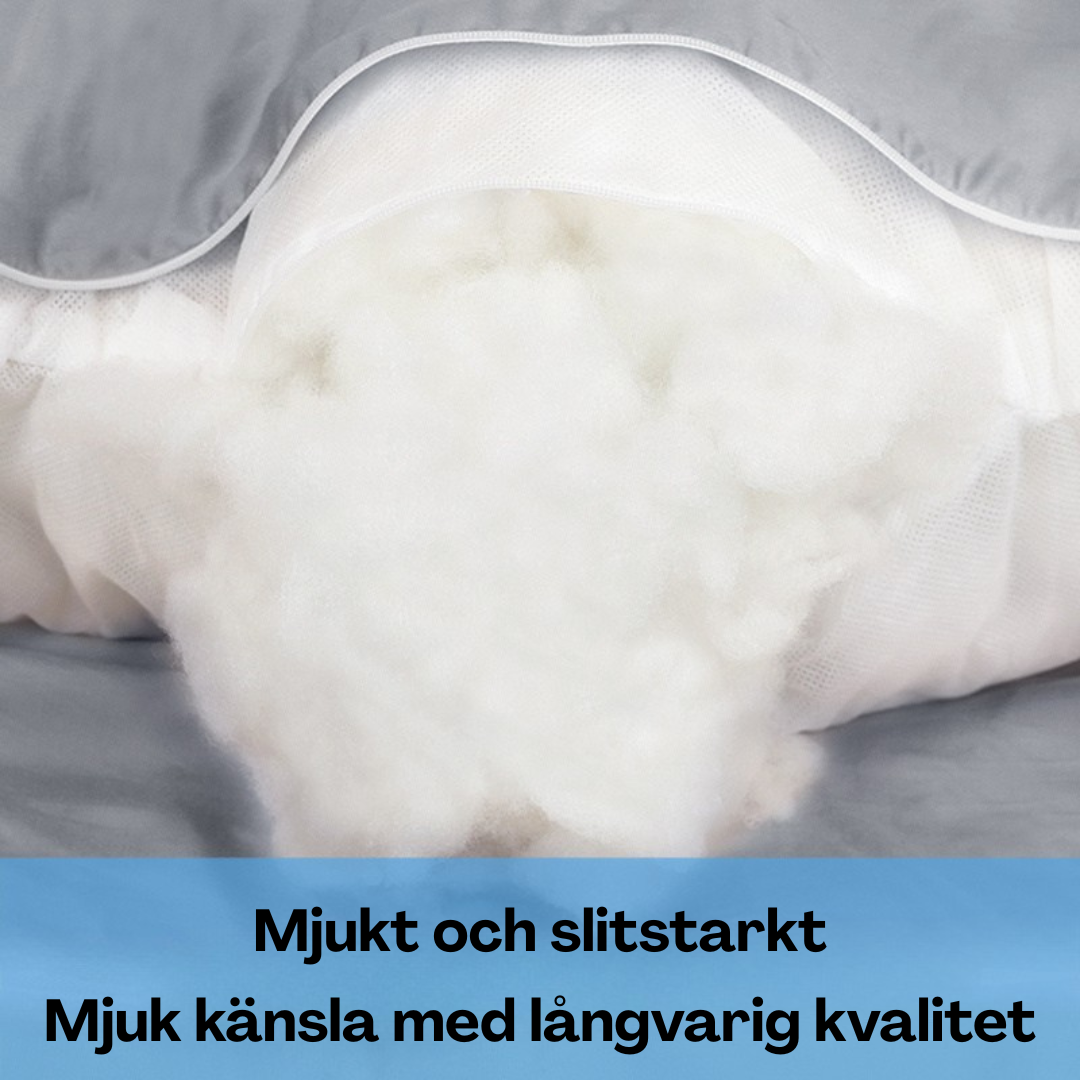 U-formad helkroppskudde med lyxigt överdrag av is-silkestyg